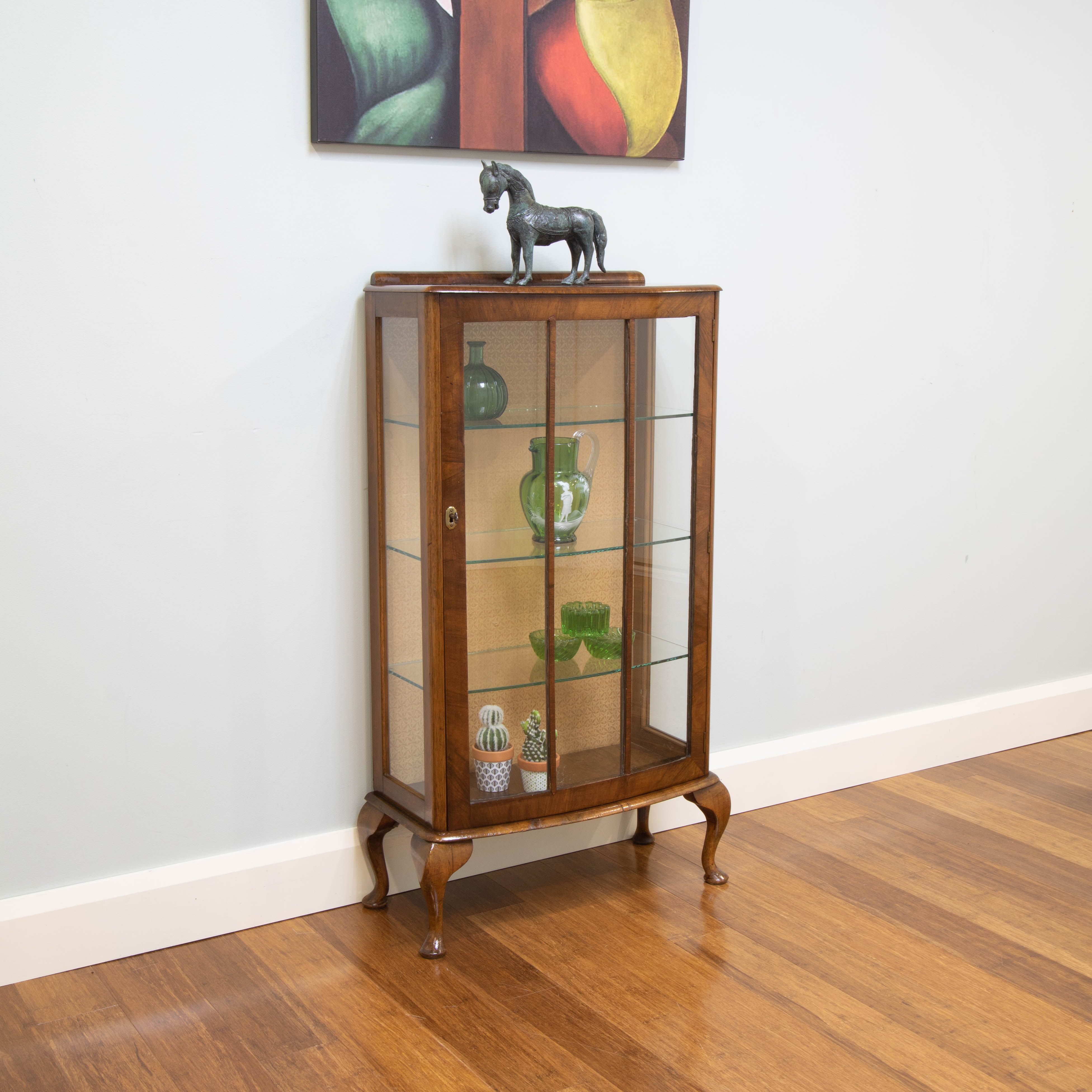 glass fronted display cabinet small