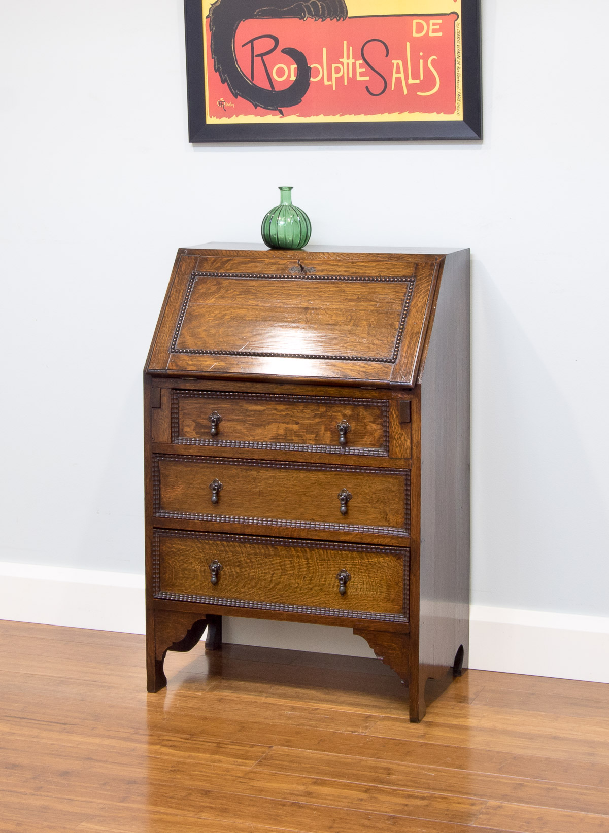 oak writing desk antique