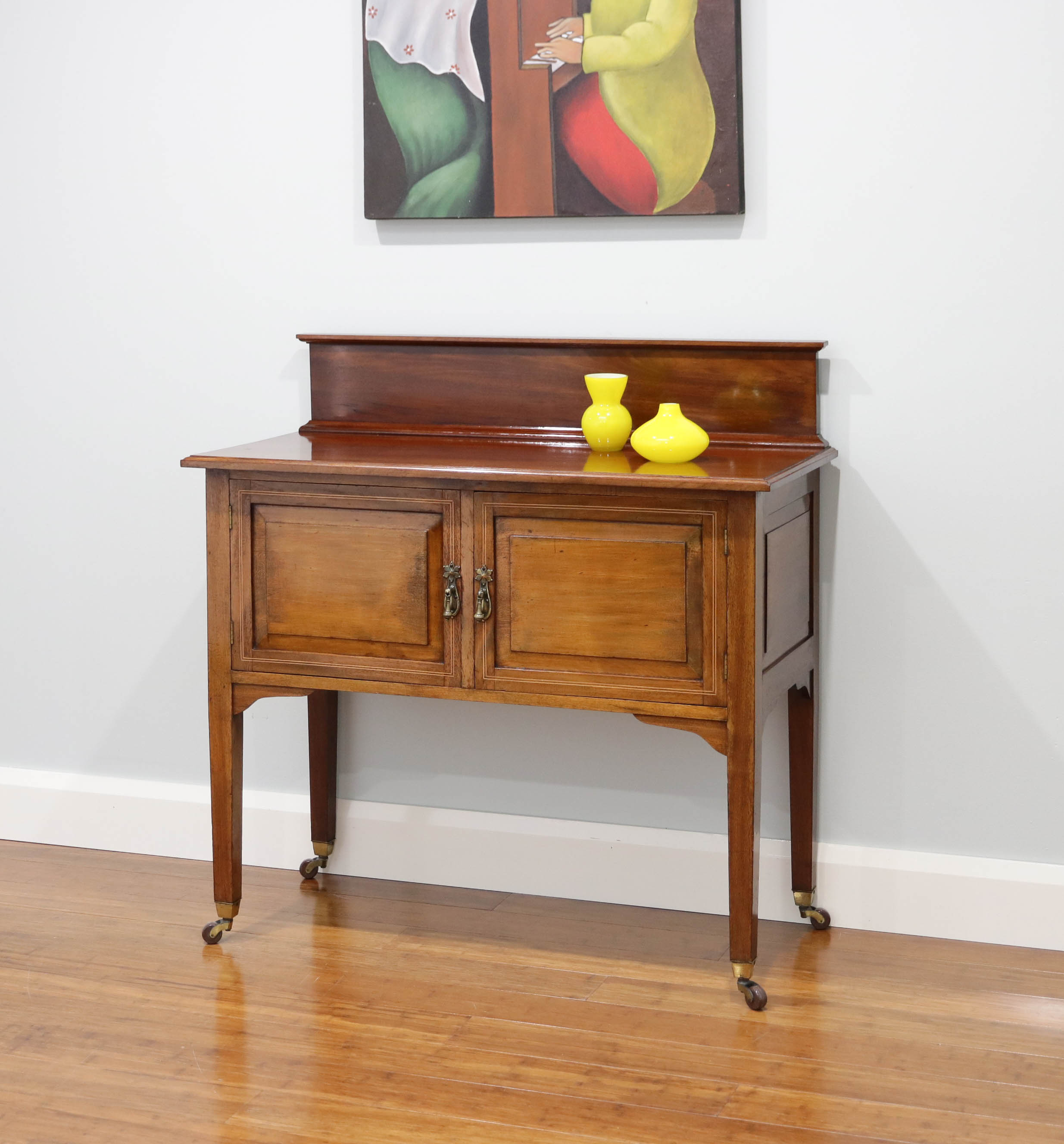 Antique hall store cabinet